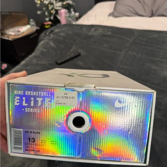 Nike KD 6 Elite Athletic Shoes - Gold, Black, Red - Picture 6 of 7